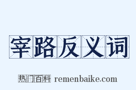 宰路反义词是什么意思的图片